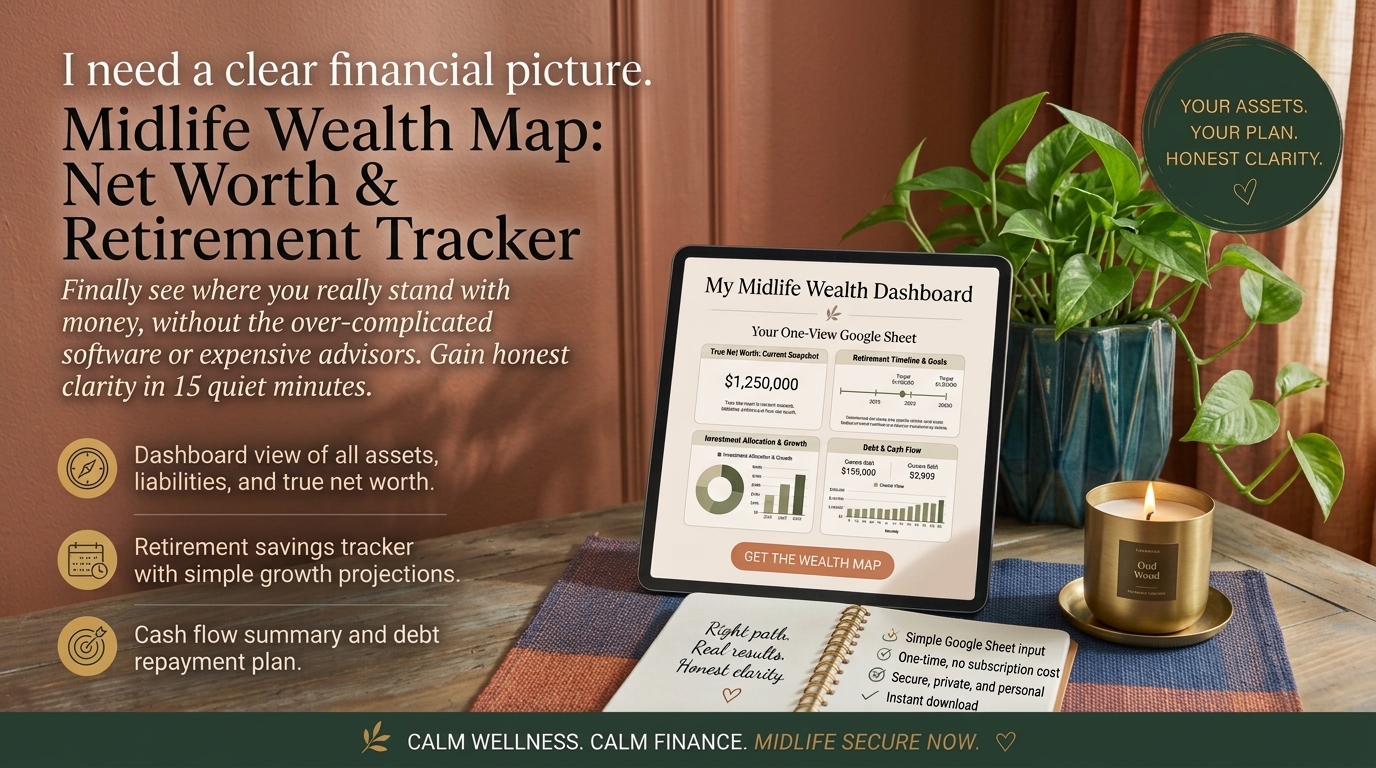 Midlife Wealth Map, Net Worth and Retirement Tracker